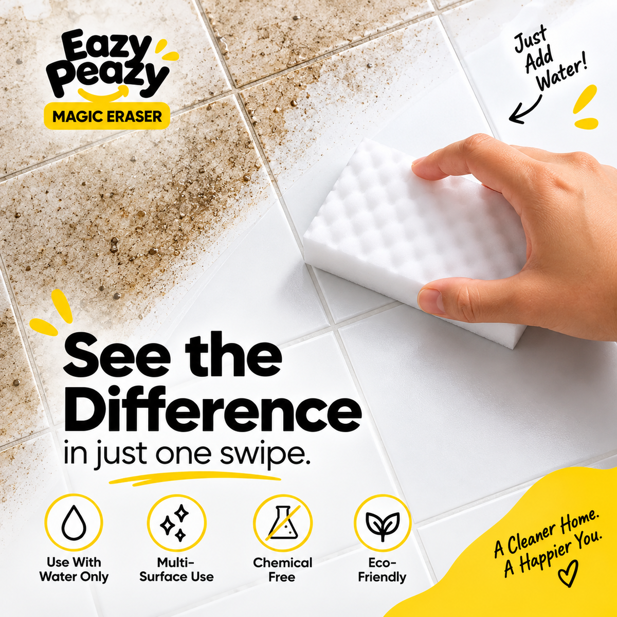 EAZY PEAZY ALL IN ONE MAGIC ERASER (4 PCS)